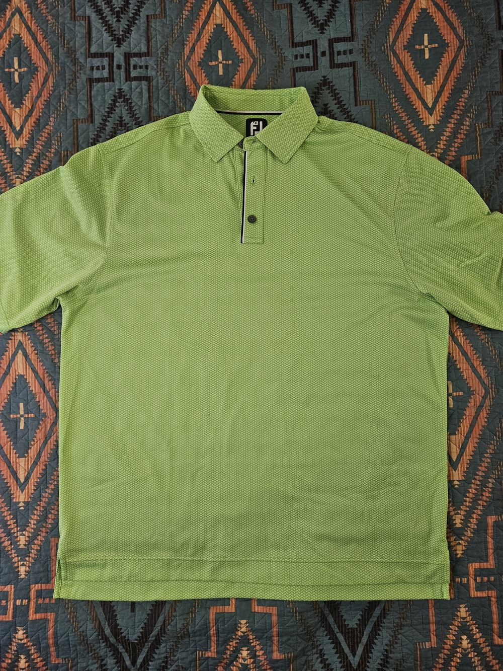 FootJoy Lime Green Men's Polo Shirt. #1364